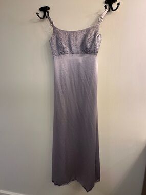1990’s Alfred Angelo Lilac Embroidered Satin Dress